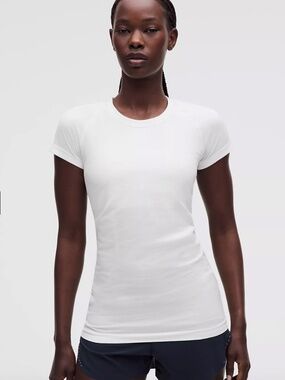 White Swiftly Tech Short Sleeve sz. 10 Lululemon